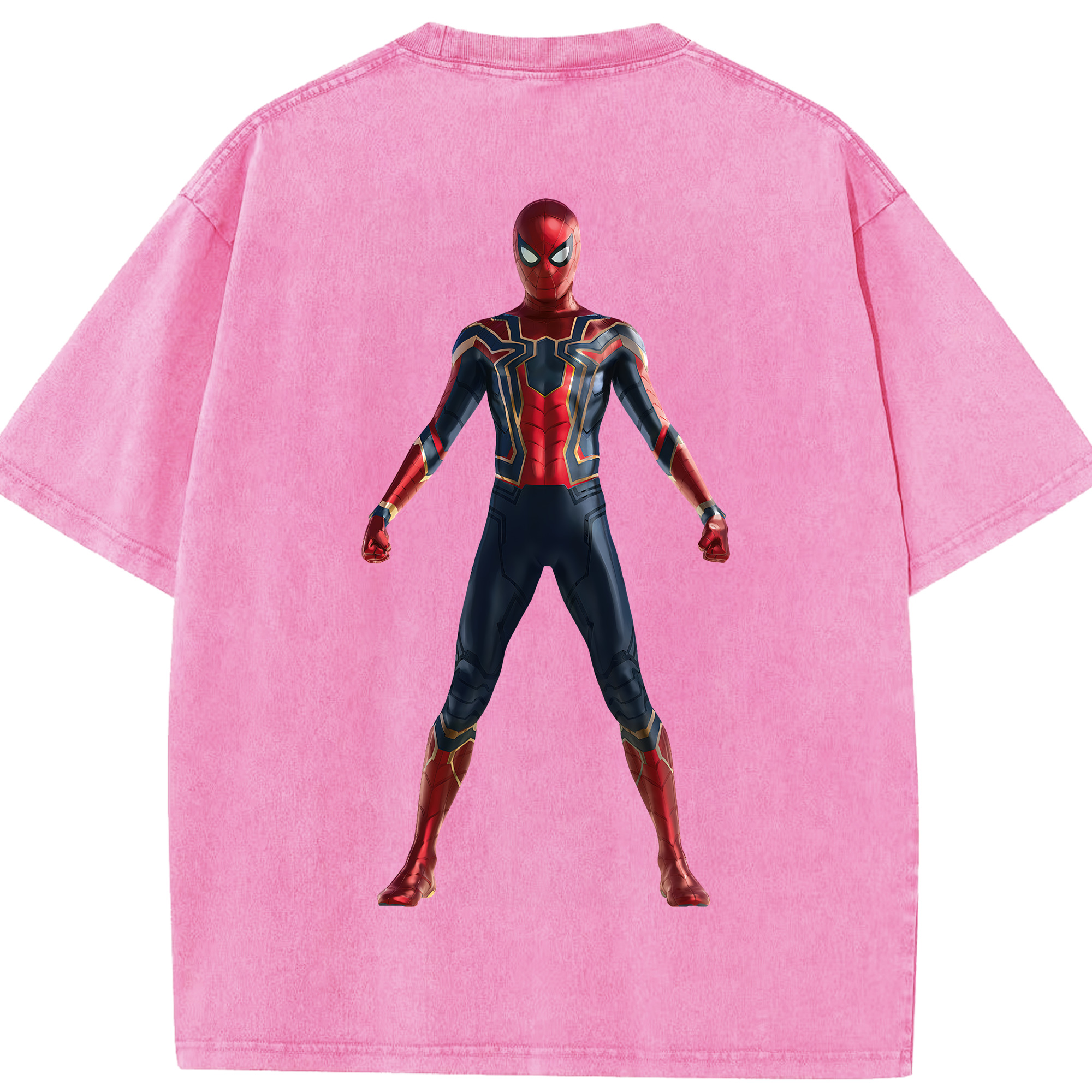 （画像用） Spider Man スパイダーマン 綿100% ヴィンテージ風 半袖Tシャツ（背面プリント）